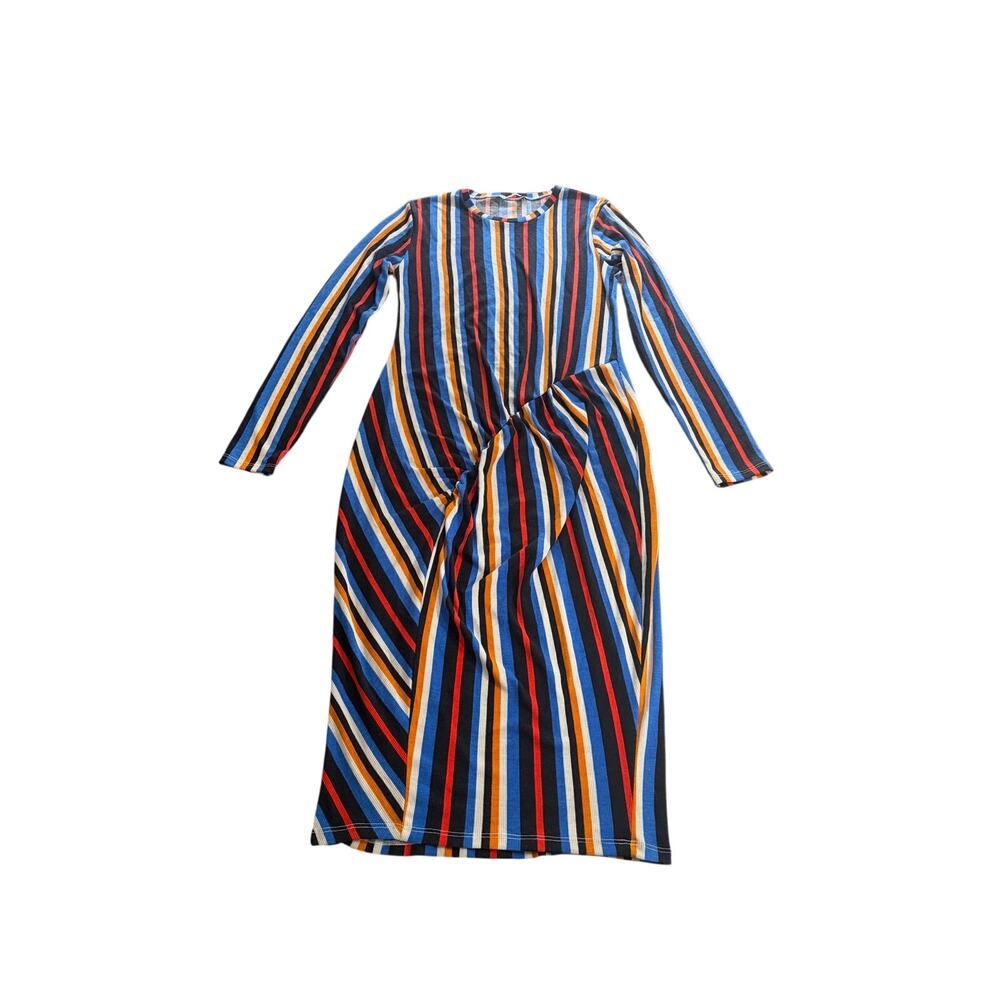 Zara Multi-Color Long- Sleeve Bodycon Dress Women's M
